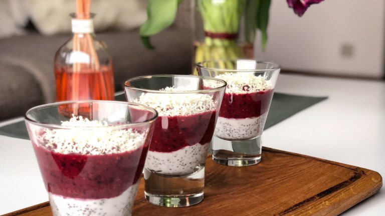 Very Berry Coconut Chia Pudding