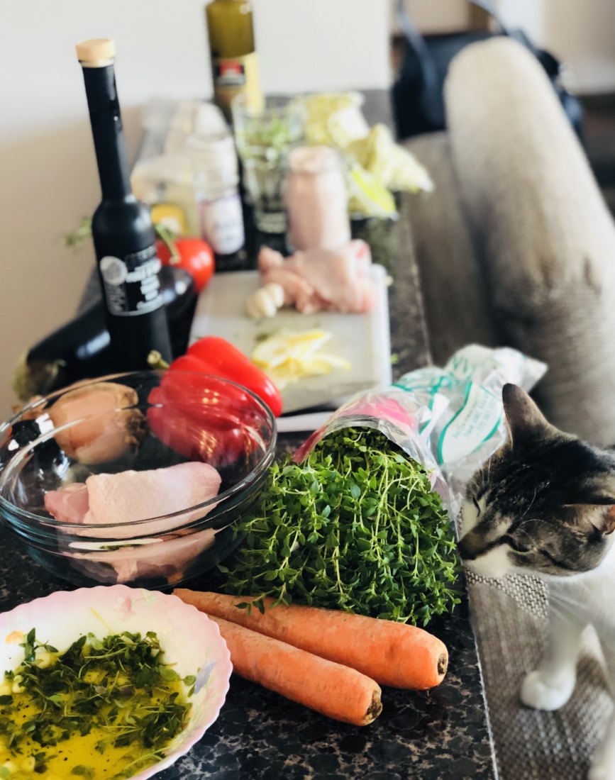 Roast Chicken with Veggies & Pearl Couscous
