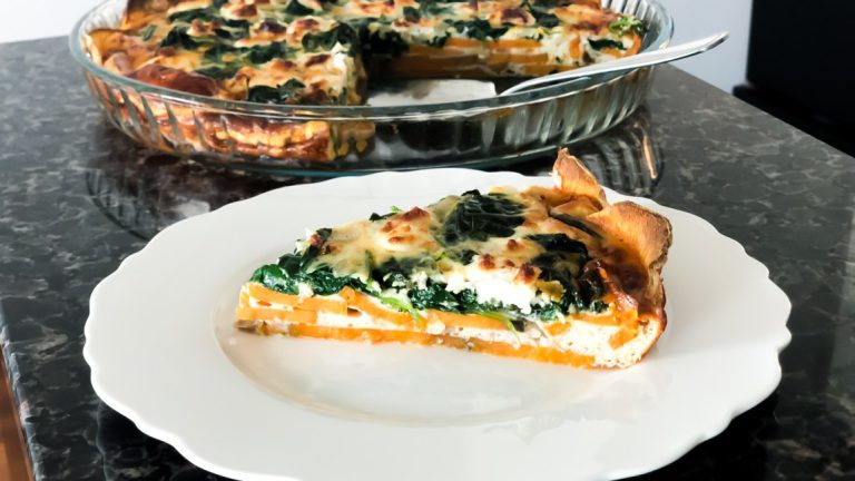 Sweet Potato Crust Quiche