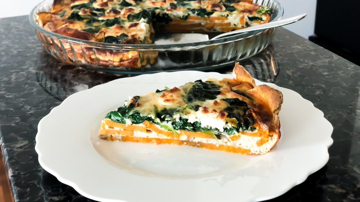 Sweet Potato Crust Quiche